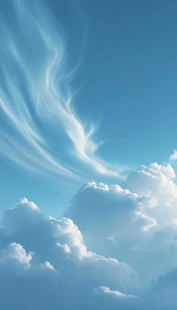 Cielo suave con nubes ligeras, sensación de calma